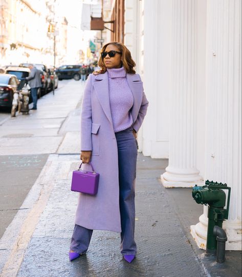 #purpleoutfit #monochromatic #monochromestyle #monochromeoutfits Purple Monochrome Outfit, Monochromatic Outfit Fall, Pink Monochromatic Outfit, Purple Monochromatic, Going Live Tonight, Colorful Winter Outfits, Purple Monochrome, Western Outfits Men, Monochromatic Fashion