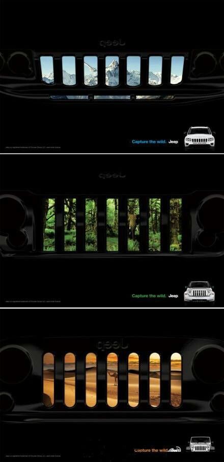 Jeep-Creative Advertisment Jeep Poster Design, Jeep Advertising, Jeep Poster, Jeep Ads, Car Advertising Design, Random Places, Adventure Car, Cosmetic Creative, Gandhi Jayanti