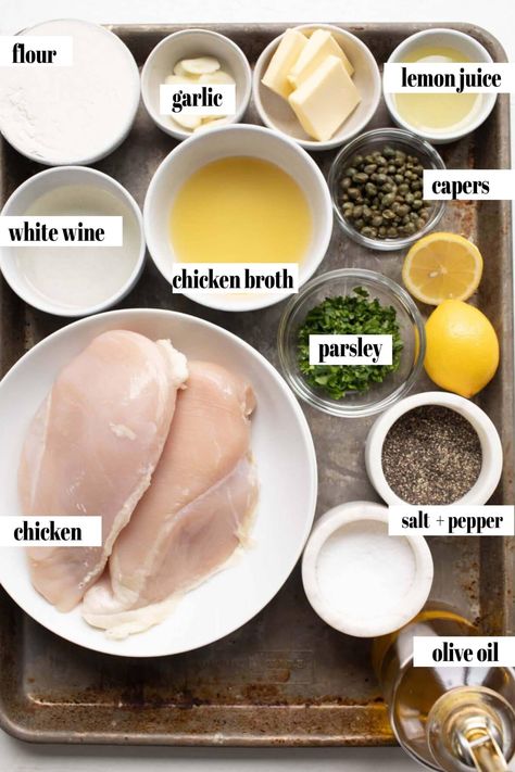 Easy Chicken Piccata Recipe (in 30-Minutes!) Easy Chicken Piccata Recipe, Butter Caper Sauce, Chicken Piccata Easy, Easy Chicken Piccata, White Wine Chicken, Chicken Piccata Recipe, Caper Sauce, Salt And Pepper Chicken, Chicken With Olives