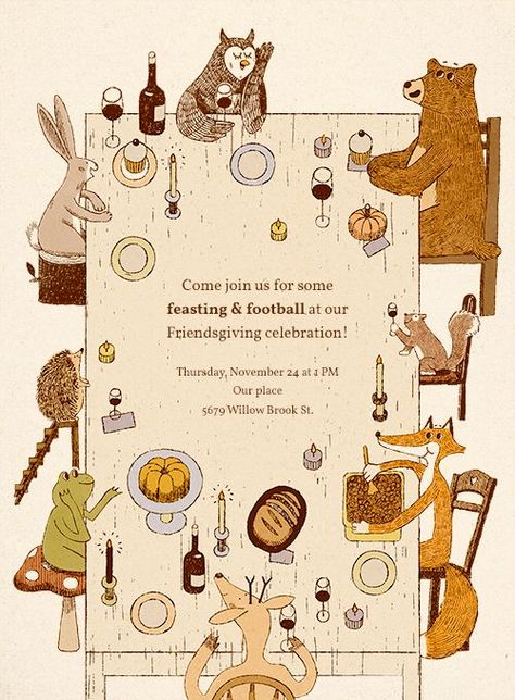 Invation Cards, Friendsgiving Invitations Free, Friendsgiving Invitations, Friendsgiving Dinner Party, Friendsgiving Invite, Thanksgiving Friendsgiving, Autumn Invitations, Friendsgiving Party, Dinner Party Invitations