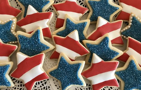 Cookies For 4th Of July, 4 Of July Cookies Decorated, Simple 4th Of July Sugar Cookies, America Cookies Decorated, Fourth Of July Decorated Sugar Cookies, Firecracker Cookies Decorated, 4th Of July Star Cookies Decorated, 4th Of July Iced Sugar Cookies, July 4 Sugar Cookies