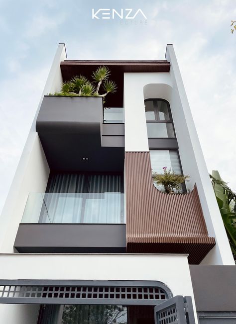 P_Y HOUSE :: Behance Narrow Villa Design, Bungalow Facade Design Modern, 20x30 Elevation Design, Terrace Facade Design, Vertical Facade Design, Small Facade Design, Building Facades Modern, 20x30 House Elevation, Modern Facade Design Architecture