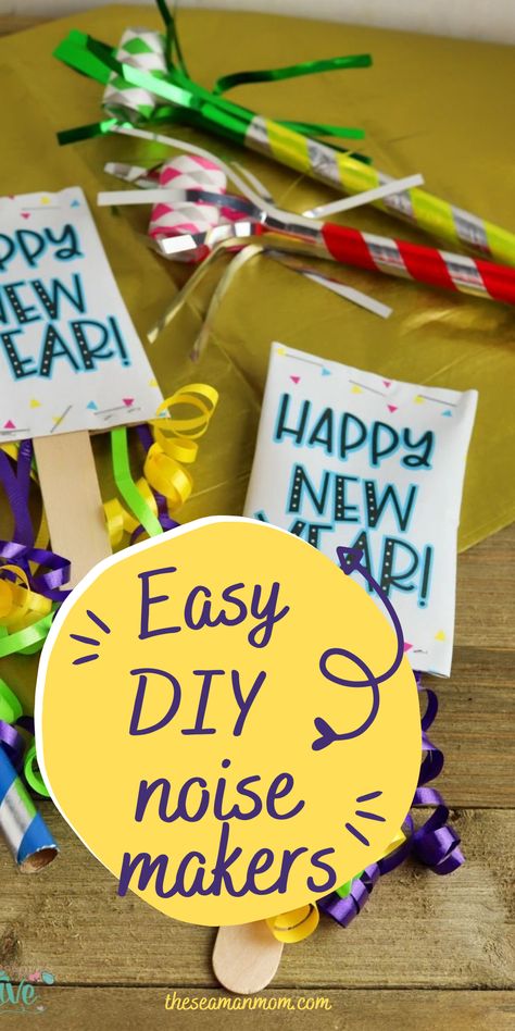 These noise makers are perfect for any holiday celebration, but we love using them on New Year’s Eve because of their loud bang when they pop open! #easypeasycreativeideas #noisemakers #newyears #newyearsparty #party Diy Nye Noise Makers, New Years Eve Noise Makers For Kids, New Years Noise Maker Craft Kids, Noisemakers Diy, Diy Noise Makers, Diy Nye, New Year's Eve Crafts, New Year Look, Party Blowers