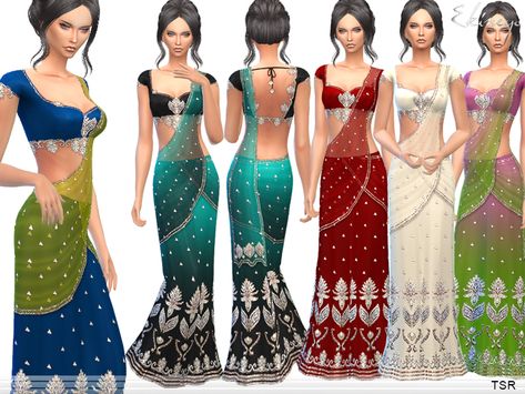 The Sims Resource - Saree - 2 Sims 4 Arabian Cc, Sims4 Clothing, Orientation Outfit, Sim4 Cc, Ts4 Mods, Sims 4 Mm Cc, Tumblr Sims 4, India Dress, Clothing Female