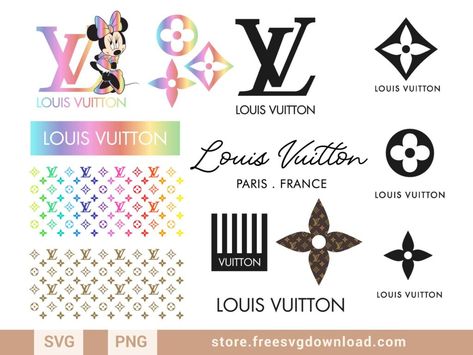 Louis Vuitton Pattern, Louis Vuitton Logo, Sunflower Clipart, Fashion Logo Branding, Lv Logo, Logo Bundle, Dior Logo, Gucci Logo, Svg Downloads