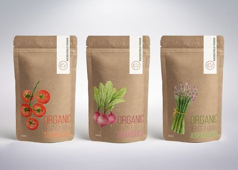 Seeds Packaging Design, Smoothie Branding, Seed Packaging Design, Seeds Packaging, Cereal Packaging, Logo Packaging Design, Sugar Packaging, Spices Packaging, Kraft Paper Packaging