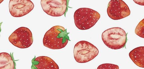 Pfp Strawberry, Laptop Wallpaper Cute, Desktop Wallpaper Laptop, Strawberry Background, Pink Wallpaper Laptop, Cute Desktop, Cute Laptop, Twitter Header Pictures, Cute Laptop Wallpaper