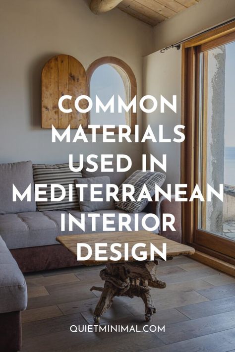 Dive into Mediterranean Design: Essential Materials! - Quiet Minimal Mediterranean Minimalist Interior, Mediterranean Minimalism, Mediterranean Style Interior, Mediterranean Interior Design, Mediterranean Aesthetic, Mediterranean Interior, Bright Pillows, Minimal Interior Design, Wood Accent Wall