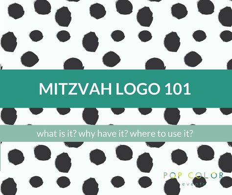 Mitzvah Logo 101 - Pop Color Events Bar Mitzvah Logos, Bat Mitzvah Logo, Pop Color, Dj Booth, Event Themes, Fat Cats, Menu Cards, Bar Mitzvah, Bat Mitzvah