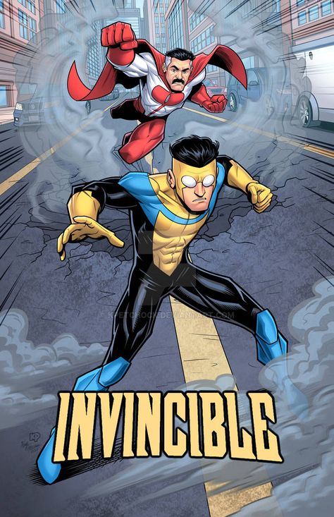 Invincible Father-Son Team-up by kpetchock Comic Book Room, Omni Man, Invincible Comic, Nerd Tattoo, Indie Comic, Best Superhero, Image Comics, Superhero Design, American Comics