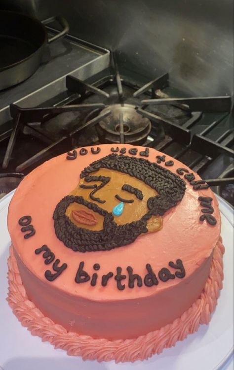 Sweet 16 Boy, Drake Birthday Cake, Birthday Rap, Drake Birthday, Goofy Cake, Homemade Aesthetic, Celebrity Cake, Birthday Cake Funny, Drake Cake