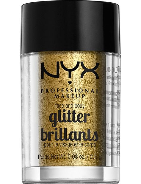 NYX PROFESSIONAL MAKEUP - Face & body glitter brilliants | Selfridges.com Glitter Face Makeup, Shiseido Eyelash Curler, 00's Makeup, Glitter Face, Glitter Eye, Glitter Pigment, Loose Glitter, Body Glitter, Body Brushing