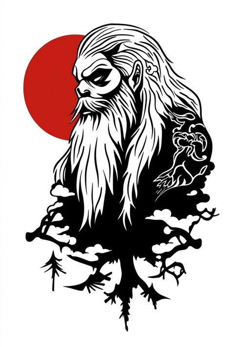 Tattoo idea: tattoo sketch tribal Close-Up Shot of Sasquatch of Win Sasquatch Tattoo, Romans 7, Idea Tattoo, New Tattoo Designs, 3 Tattoo, Tattoo Sketch, Top Tattoos, Samurai Warrior, Vintage Clock