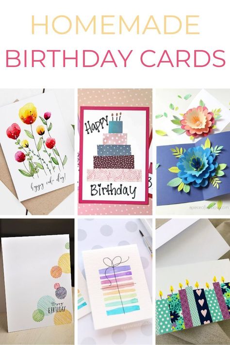 Birthday Cards With Photos, Homemade Birthday Card Ideas, Homemade Birthday Card, Easy Birthday Cards Diy, Greeting Cards Handmade Birthday, Diy Birthday Cards, Birthday Card With Photo, Cupcake Birthday Cards, Cards With Photos