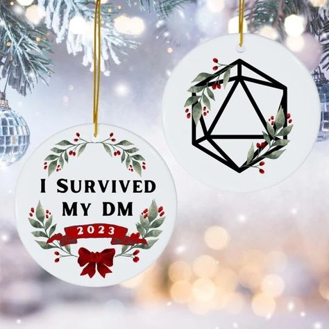 ImmerseDesignGifts - Etsy Dnd Ornaments, Dnd Christmas, Dnd Food, Christmas D, Dnd Art, Diy Christmas Ornaments, Gift Giving, Diy Christmas, Craft Gifts