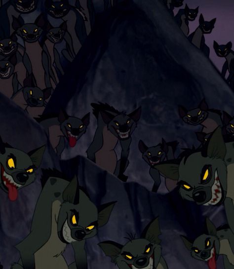 The Lion King Hyenas, Lion King Hyenas, Halloween Neighborhood, Hyena Lion King, Villain Vibes, Lion King 1994, Lion King Poster, Animated Movies Characters, Lion King 1