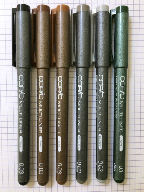 Copic Multiliner Pen Review — The Pen Addict Bullet Journal Pens, Copic Markers Full Set, Muji 0.38 Pen, Brown Liner, Copic Drawings, Copic Multiliner, Copic Pens, Study Stationery, Jet Pens