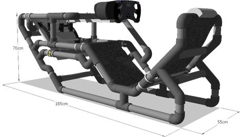 PVC Cockpit #49 is a F1 style model, which doesn't use a car seat to support driver but a built in seat made of polyurethane foam. Pedals and wheel are now adjustable in order to make this cockpit more versatile. Here is a description of the quantity of the PVC materials to help you make a cost F1 Style, Tricycle Bike, Diy Home Bar, Automobile Engineering, Racing Simulator, Easy Paper Crafts Diy, Gaming Room Setup, Racing Seats, Game Room Design