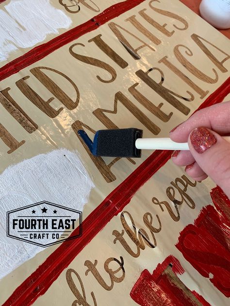 How To Stencil On Wood, Straight Line Painting, Vinyl Stencil, Stencil Wood, Cricut Stencils, Rough Wood, Acrylic Paint On Wood, Simple Signs, Colorful Paintings Acrylic