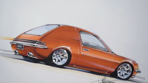 Amc Pacer, Pallet Building, Marker Sketch, Customized Cars, Chip Foose, 1969 Chevy Camaro, Cool Car Drawings, Panel Truck, Car Vector