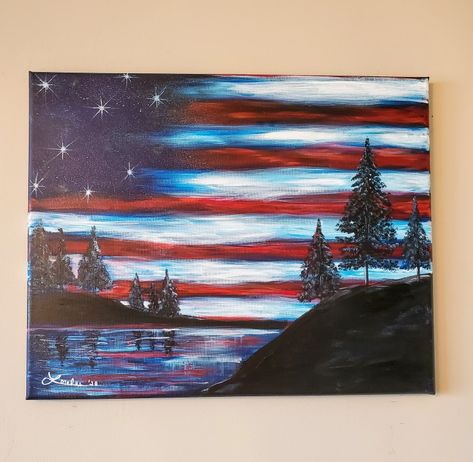 American Flag Painting Ideas, Memorial Day Paintings, Patriotic Painting Ideas, Flag Painting Ideas, Patriotic Acrylic Painting Ideas, Patriotic Canvas Painting Ideas, Veterans Day Paintings On Canvas Easy, Veterans Paintings, Veterans Day Paintings On Canvas