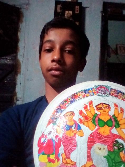 Sora Painting, Patta Painting, Ma Durga, Hand Art Kids, Durga Painting, Buddha Art Painting, Goddess Artwork, That's Me, Buddha Art