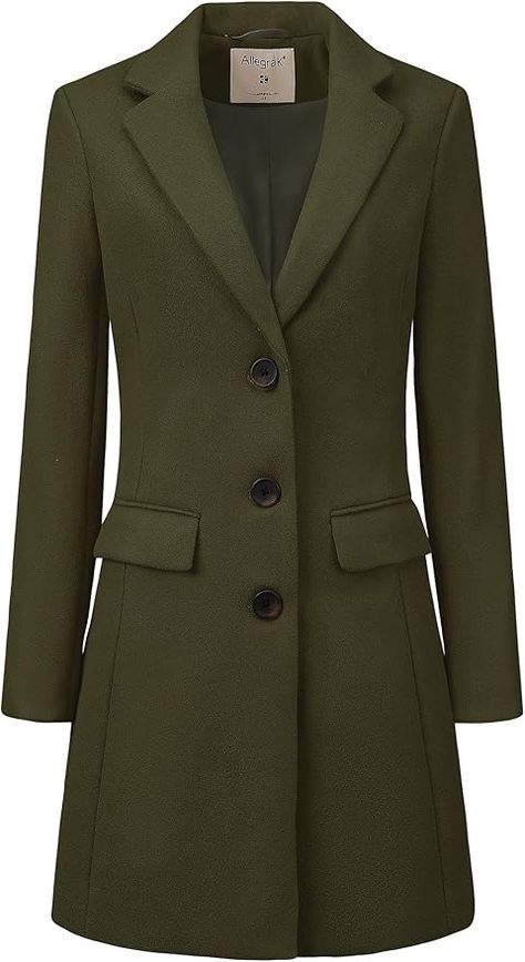 Fair Soft Summer, Dark Green Coat, Olive Green Coat, Army Coat, Green Peacoat, Winter Coats For Women, Green Clothing, Pea Coats Women, Long Winter Coats