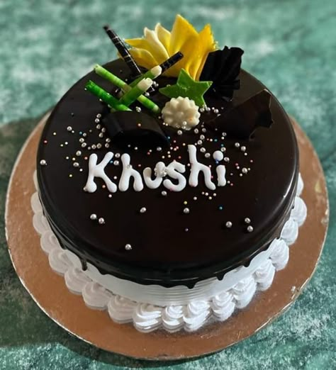 Happy Birthday Khushi Cake, Khushi Name Cake, Happy Birthday Bhai Cake, Happy Birthday Khushi, Crush Quotes Funny, Happy Birthday Chocolate Cake, B Day Wishes, Happy Birthday Chocolate, Birthday Chocolate Cake