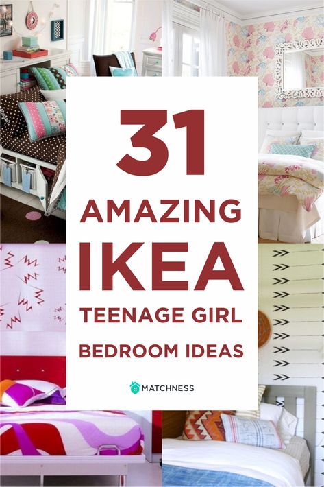 31 Amazing IKEA Teenage Girl Bedroom Ideas ~ Matchness.com Ikea Girls Bedroom Ideas Teen Rooms, Teenage Room Storage Ideas, Ikea Inspired Teen Bedroom, Ikea Bedroom Teenage Girl, Ikea Teen Room Girl, Bedroom Ideas For Teenage Rooms, Ikea Teenage Room, Girl Teenager Bedroom Ideas, Teenager Room Decor Ideas