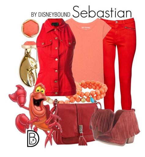 Sebastian by leslieakay on Polyvore featuring polyvore, fashion, style, True Religion, Jean-Paul Gaultier, French Connection, Matisse, Dee Berkley, Monet, Sebastian Professional, clothing, disney and disneybound Disney Princess Inspired Outfits, Little Mermaid Outfit, Disney Bound Outfits Casual, Princess Inspired Outfits, Sebastian Professional, Disney Inspired Fashion, Character Inspired Outfits, Disney Bound Outfits, Disney Inspired Outfits