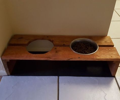 Dog Bowl Holder Dog Bowl Holder, Dog Bowl Stand, Got Wood, Miter Saw, Table Saw, Floating Nightstand, Dog Bowls, Wood Pallets, Reclaimed Wood