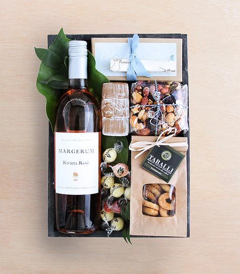 Rosé Wine Crate: Winston Flowers' Gourmet Gift Collection. Personalized Gift Basket, Gourmet Gift Box, Personalized Gift Baskets, Săpunuri Handmade, Gift Crates, Personalised Gifts Diy, Wine Baskets, Wine Gift Boxes, Wine Crate