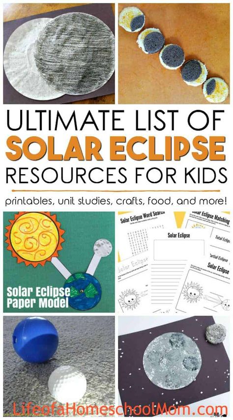 Solar Eclipse 2024 Printable, Solar Eclipse Model, Solar Eclipse Kids, Solar Eclipse Photography, Homeschool Astronomy, Solar Eclipse Facts, Eclipse Activities, Eclipse Project, Apologia Astronomy