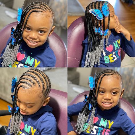 Toddler Braided Hairstyles, Toddler Braids, Cabello Afro Natural, Lil Girl Hairstyles, Kid Braid Styles, Toddler Hairstyles Girl, Natural Hairstyles For Kids, Kids' Braids