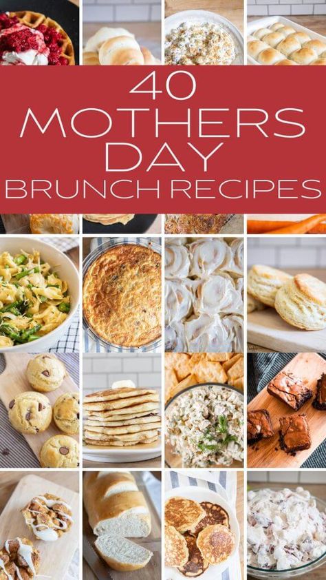 40 Mother's Day brunch recipes perfect for that mother figure in your life. Are you wanting to create a Mother's Day brunch? Try these!  From homemade biscuits, crepes and quiche to charcuterie ideas, desserts, cookies, trifles and more! Mother’s Day Brunch Casserole, Mother’s Day Breakfast Easy, Menu For Mother’s Day Brunch, Hosting Mother’s Day Brunch, Mother’s Day Friends Brunch, Healthy Breakfast Recipes Easy, Holiday Dessert Recipes, Sweet Potato Hash, Holiday Recipes Christmas