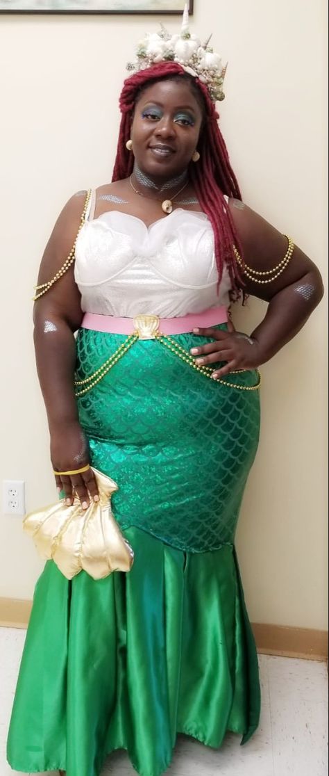 Plus Size mermaid inspired by Halle Bailey Plus Size Mermaid Costume, Mermaid Energy, Halle Bailey Little Mermaid, Mermaid Outfits, Little Mermaid Outfit, Mermaid Queen, Plus Size Mermaid, Mermaid Costumes, Mermaid Outfit