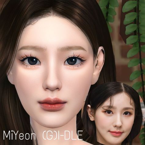 Sims MiYeon (G)I-DLE Gidle Sims 4 Cc, Kpop Idol Sims 4, Sims 4 Kpop Idol Mod, Ts4 Makeup, Women Kpop, Red Velet, Sims Characters, Cc Sims4, The Sims 4 Packs