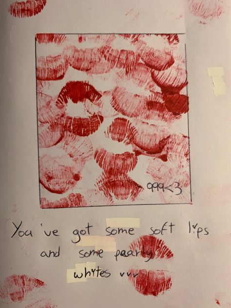 kiss on paper aesthetic Lips On Paper Aesthetic, Kiss Paper Letter, Kisses Paper Notes, How To Make Kiss Marks On Paper, Kisses On Paper Aesthetic Ideas, Kisses On Paper Aesthetic For Boyfriend, Kisses On Paper For Boyfriend, Paper Kisses Gift Ideas, Kiss On Paper Lipstick