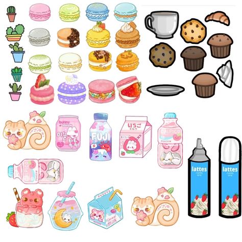 Lalafanfan Duck Paper Food, Toca Boca Food, Paper Hello Kitty, Hello Kitty Paper, Toka Boka, Paper Doll Printable Templates, Hello Kitty Videos, Creepy Cat, Barbie Paper Dolls