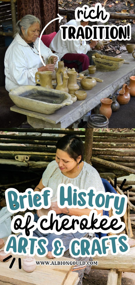 Delve into the rich history of Cherokee arts and crafts with this insightful guide. Explore how traditional skills like pottery, basket weaving, and beadwork have been passed down through generations, preserving the Cherokee culture. Perfect for those interested in Native American history and craftsmanship. Native American Basket Weaving, Cherokee Symbols, Cherokee Art, Native American Art Projects, Pottery Basket, Native American Projects, American Indian Crafts, Beading Art, Navajo Art