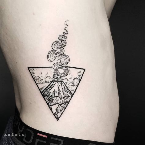 Small Iceland Tattoo, Small Volcano Tattoo, Volcano Tattoo Design, Volcano Tattoo Minimalist, Iceland Drawing, Volcano Tattoo, Iceland Tattoo, Volcano Drawing, Body Tattoo