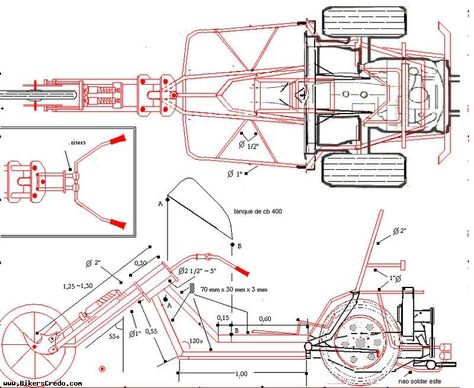 Drift Trike Motorized, Drift Trike Frame, Cb 750 Cafe Racer, Vw Trike, Trike Kits, Go Kart Plans, Custom Trikes, Trailer Plans, Reverse Trike