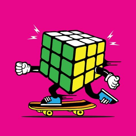 Skateboard Character, Cube Character, Pastel Minecraft, Pop Cubes, Up Drawings, Geek Toys, Rubix Cube, Graphic Design Infographic, Design Infographic