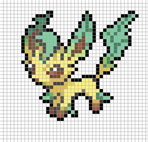 Leafeon Perler Beads, Perler Sprites, Ironing Beads, Bead Things, Pokemon Pixel, Perler Projects, Pixel Art Pokemon, Crochet Pokemon, Art Pokemon