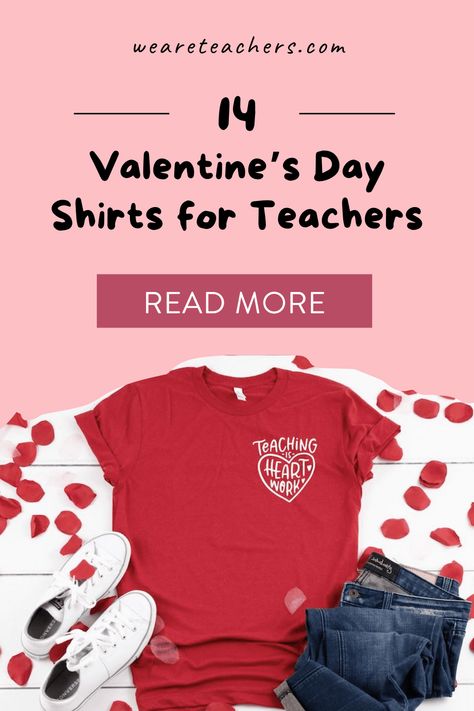 Valentines Tee Shirt Ideas, Valentines Shirts For Teachers, Valentine’s Day Shirts Women, Teacher Valentines Shirt, Teacher Valentine Shirts, Harry Potter Valentines, Shirts For Teachers, Kindergarten Valentines, Valentine Shirts