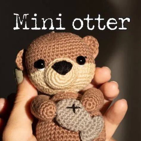 Otter Pattern Crochet, Free Otter Crochet Pattern, Otter Crochet Pattern Free, Otter Crochet, Crochet Otter, Your Adorable, Crochet Animals Free Patterns, Sea Otter, Crochet Lovers