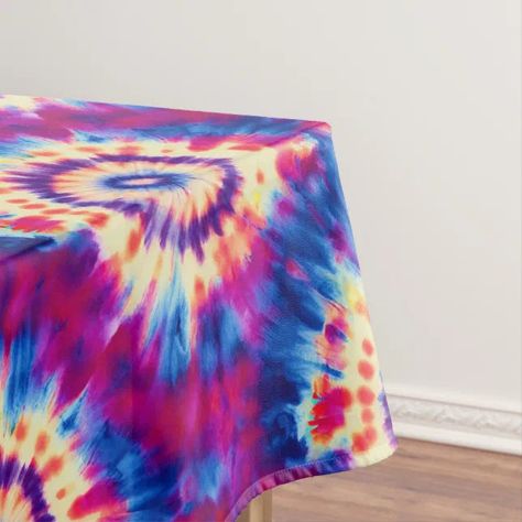 Tie-Dye Tablecloth | Zazzle Batik, Favorite Things, Table Cloth, Tie Dye, Created By, Dye, Stars