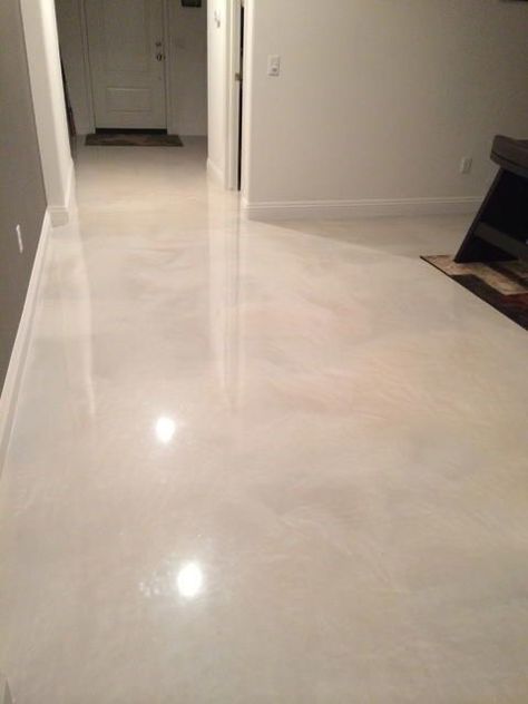 Epoxy Floor White, Cement Floors In House, Stained Cement Floors, White Concrete Floors, Polished Cement Floors, Concrete Floors Living Room, Concrete Kitchen Floor, Concrete Floors In House, Interior Concrete Floors