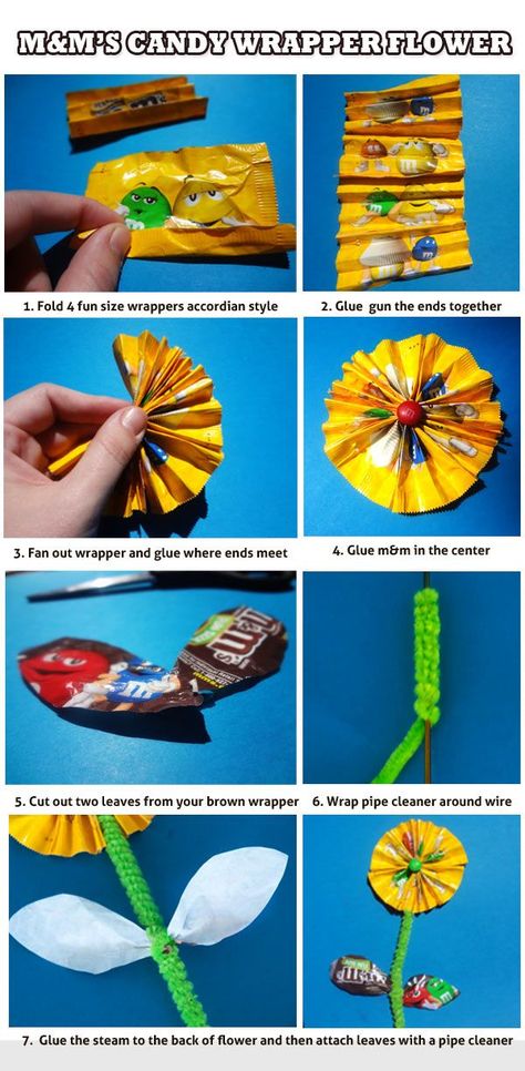 candy wrapper crafts flower