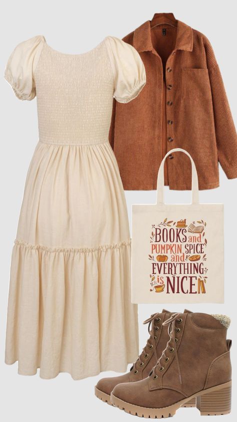 Fall Church Outfit, Colorful Style Outfits, Convention Outfits, Light Brown Boots, Pentecostal Fashion, Pumpkin Spice And Everything Nice, Church Outfit, Modesty Outfits, Cute Modest Outfits